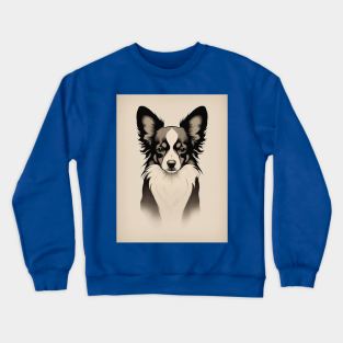 Papillon Dog 2 - Japanese Old Vintage Crewneck Sweatshirt